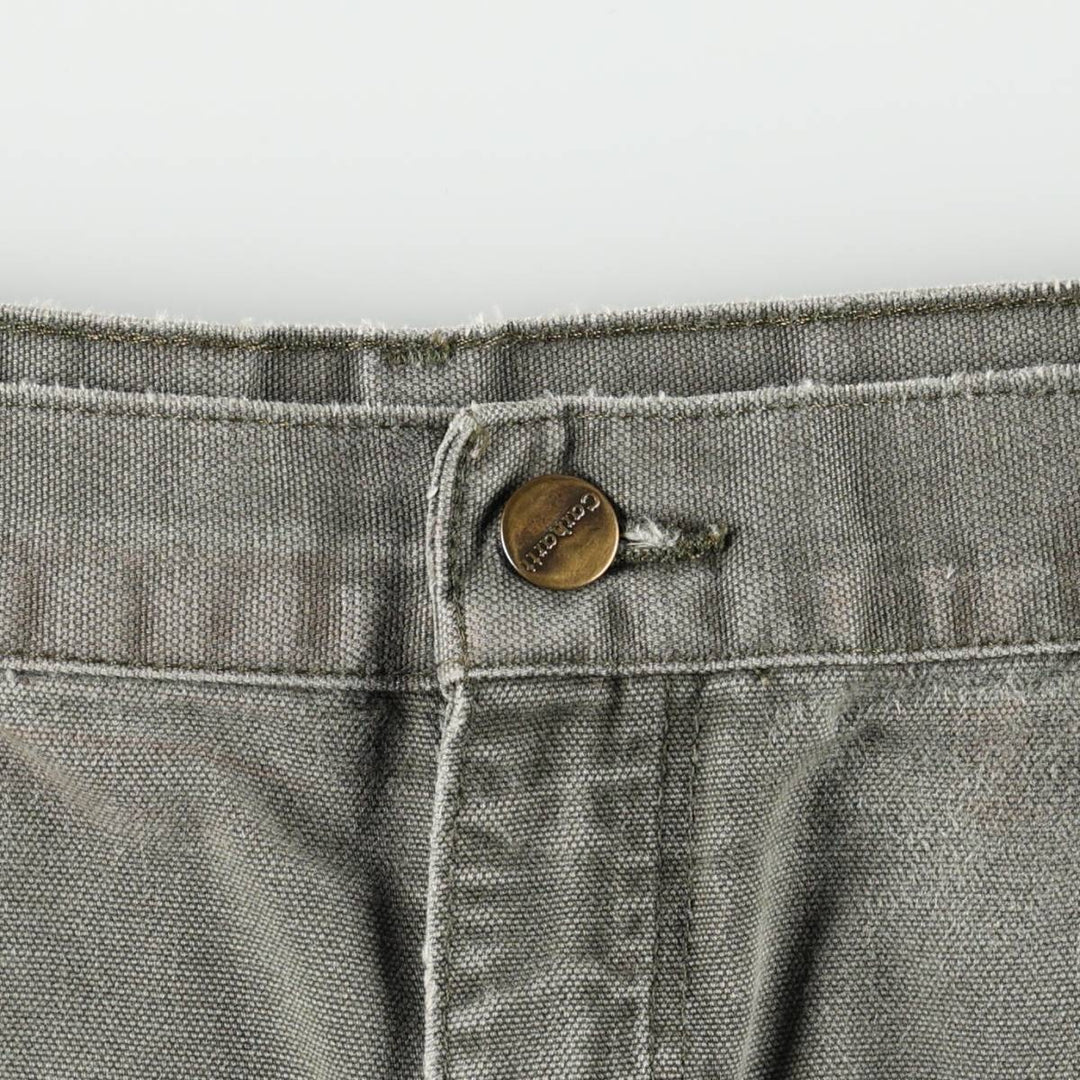 00'S Carhartt Dungaree Fit Duck Painter Pants Men's W35 equivalent cotton Khaki type Vintage Second Hand
