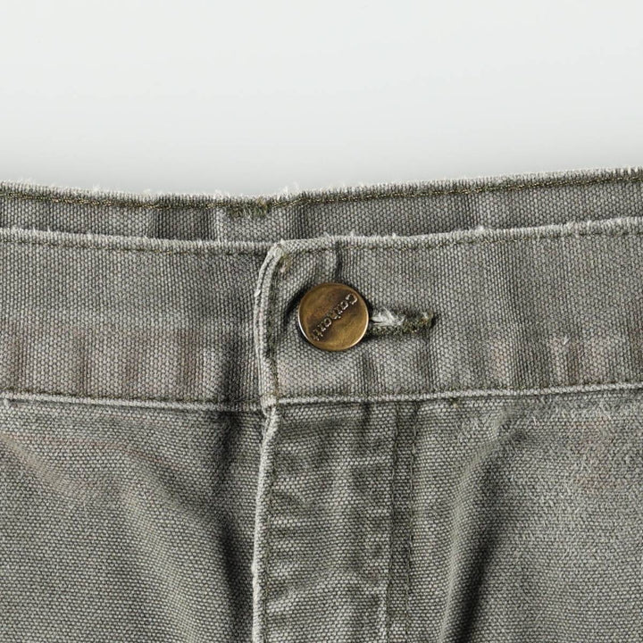 00'S Carhartt Dungaree Fit Duck Painter Pants Men's W35 equivalent cotton Khaki type Vintage Second Hand