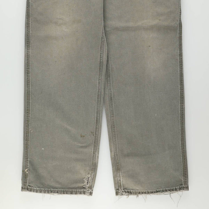 00'S Carhartt Dungaree Fit Duck Painter Pants Men's W35 equivalent cotton Khaki type Vintage Second Hand