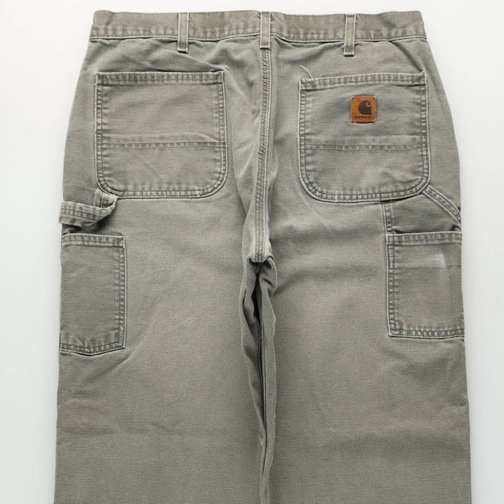 00'S Carhartt Dungaree Fit Duck Painter Pants Men's W35 equivalent cotton Khaki type Vintage Second Hand