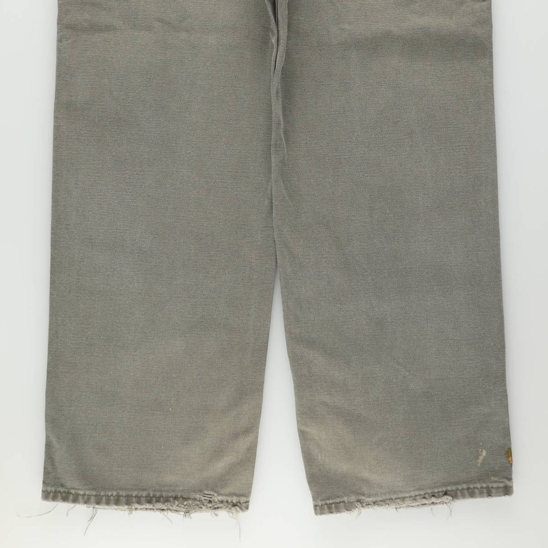 00'S Carhartt Dungaree Fit Duck Painter Pants Men's W35 equivalent cotton Khaki type Vintage Second Hand