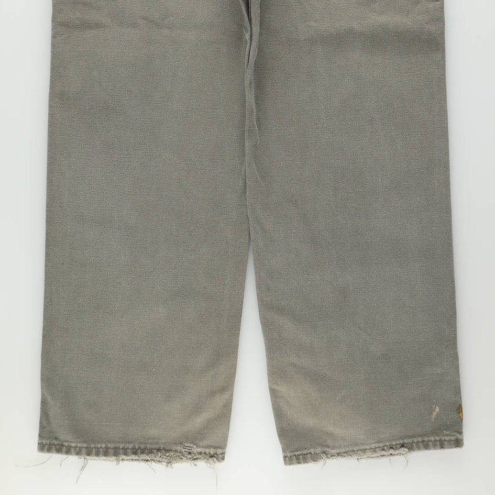 00'S Carhartt Dungaree Fit Duck Painter Pants Men's W35 equivalent cotton Khaki type Vintage Second Hand