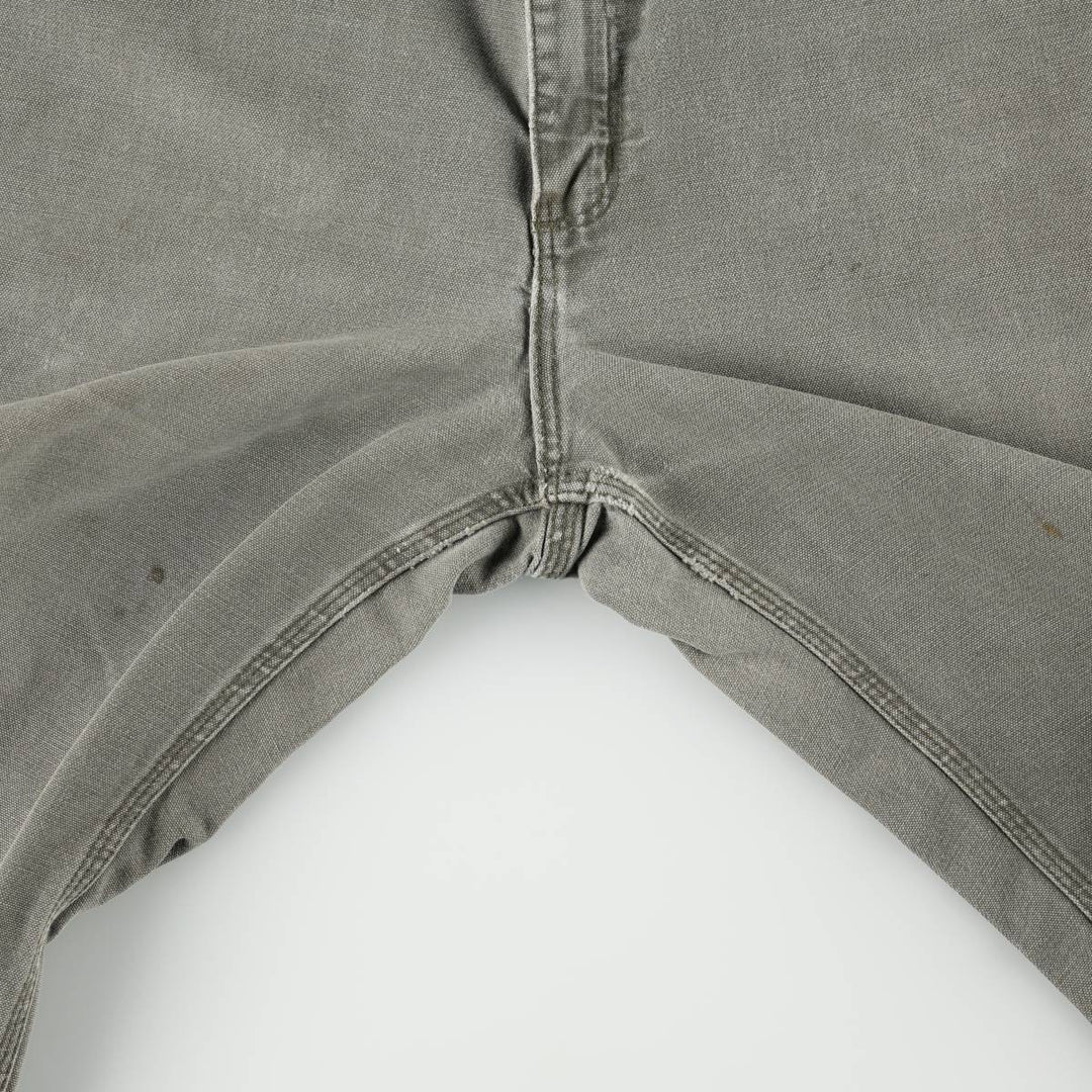 00'S Carhartt Dungaree Fit Duck Painter Pants Men's W35 equivalent cotton Khaki type Vintage Second Hand