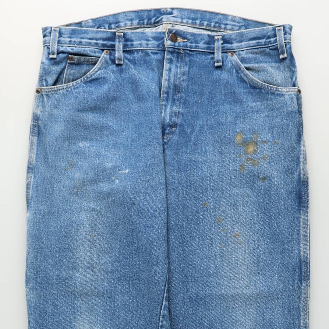 Dickies denim painter pants for men, equivalent to W37 cotton blue type Vintage Second Hand