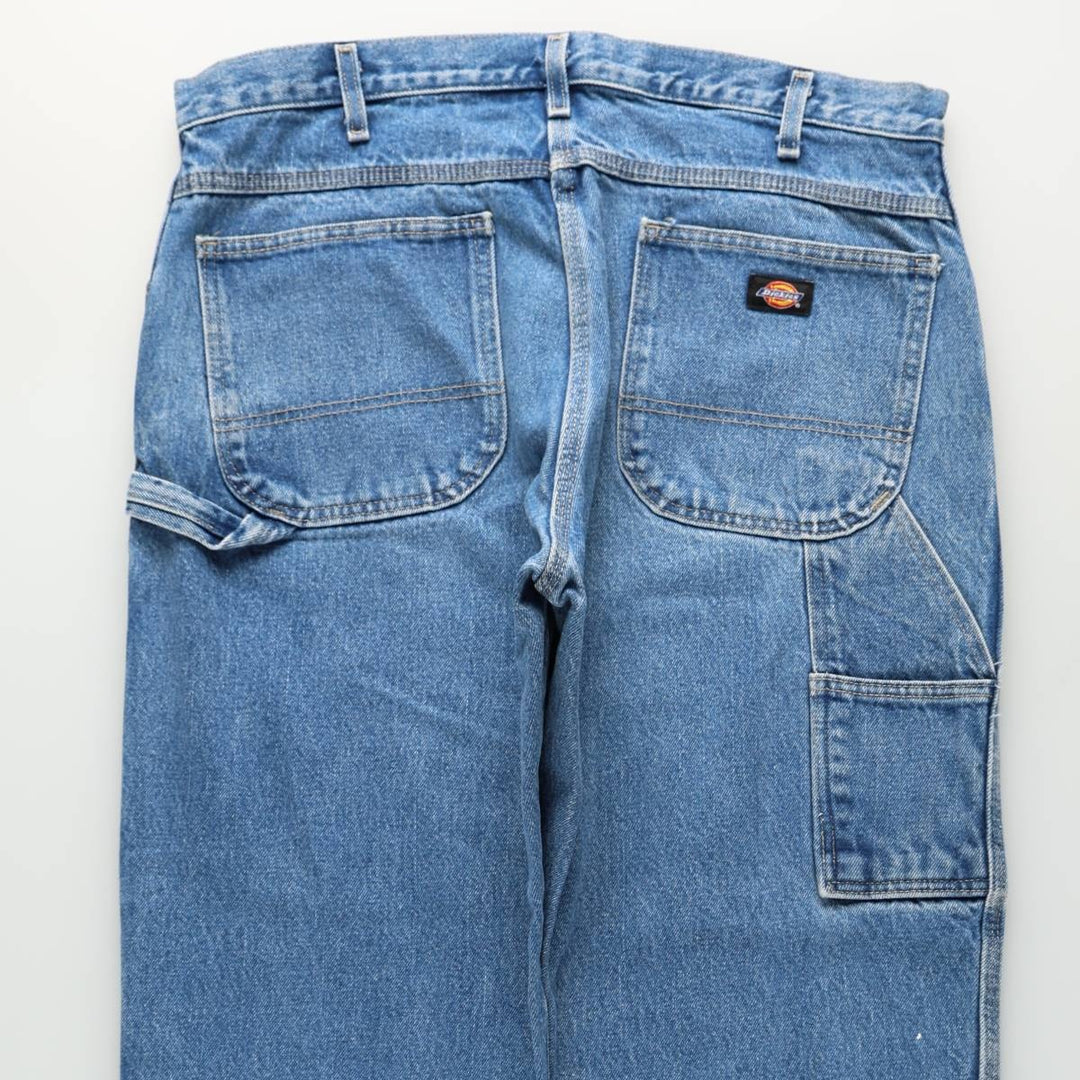 Dickies denim painter pants for men, equivalent to W37 cotton blue type Vintage Second Hand