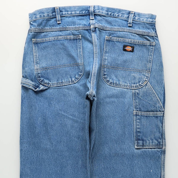 Dickies denim painter pants for men, equivalent to W37 cotton blue type Vintage Second Hand