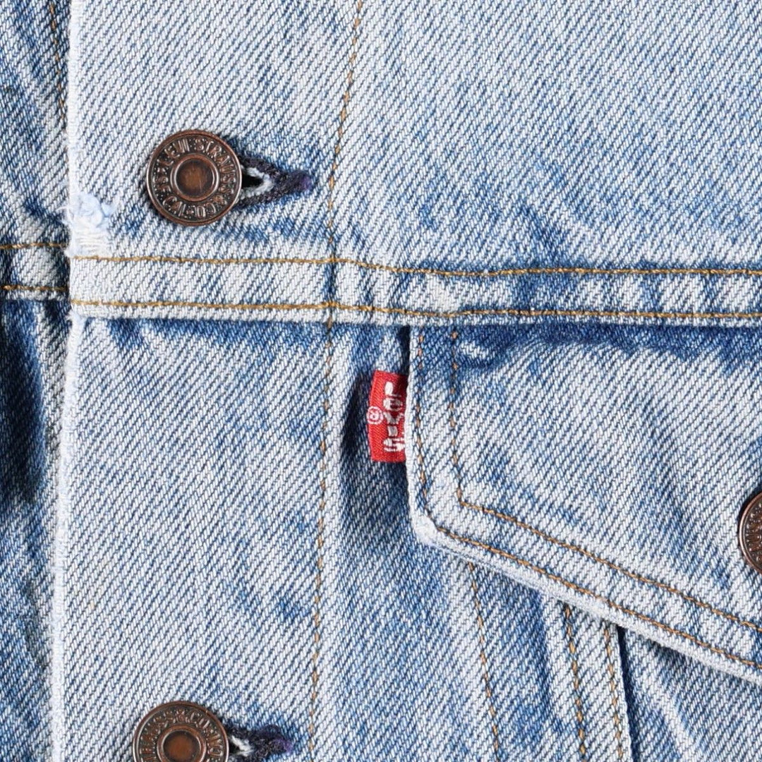 80s-90'S Levi's denim jacket, made in USA, men's size S (approx.), vintage. unclear blue type Vintage Second Hand