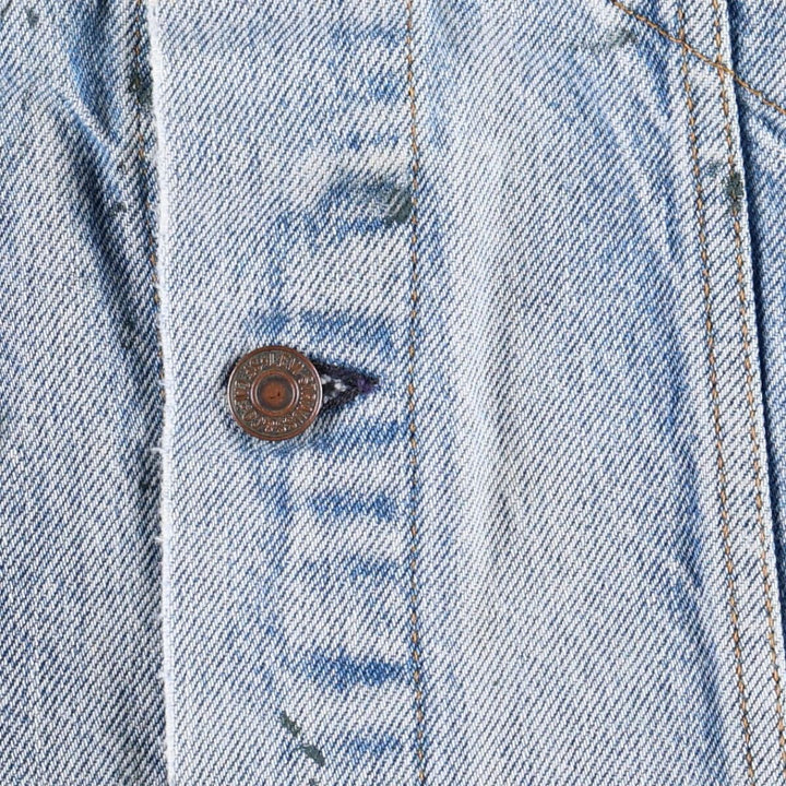 80s-90'S Levi's denim jacket, made in USA, men's size S (approx.), vintage. unclear blue type Vintage Second Hand