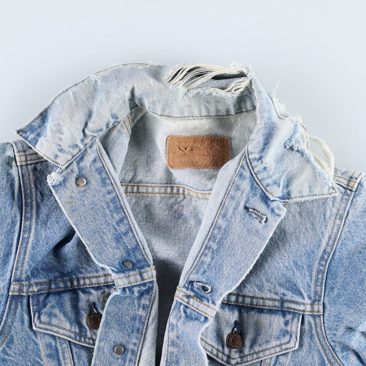 80s-90'S Levi's denim jacket, made in USA, men's size S (approx.), vintage. unclear blue type Vintage Second Hand