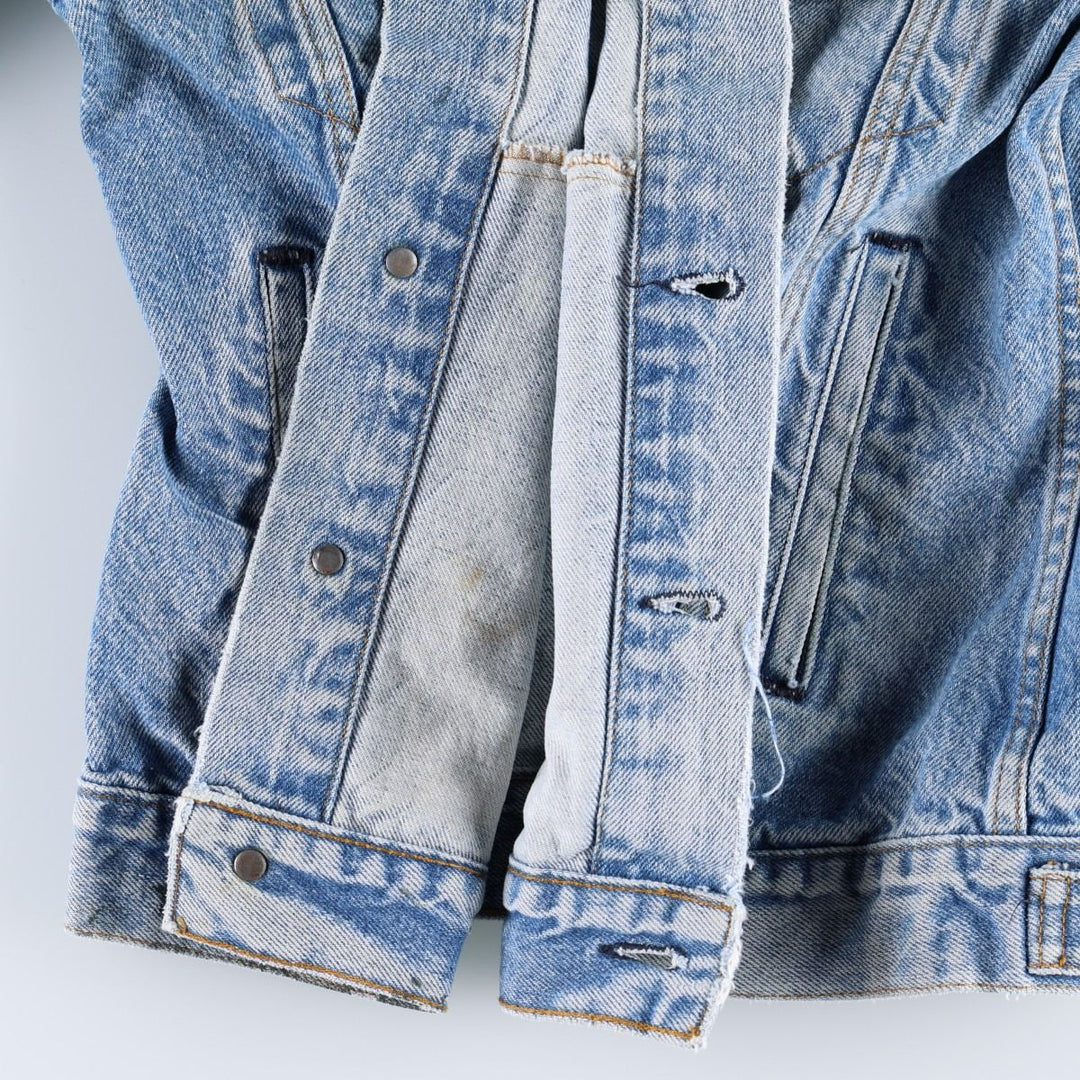 80s-90'S Levi's denim jacket, made in USA, men's size S (approx.), vintage. unclear blue type Vintage Second Hand