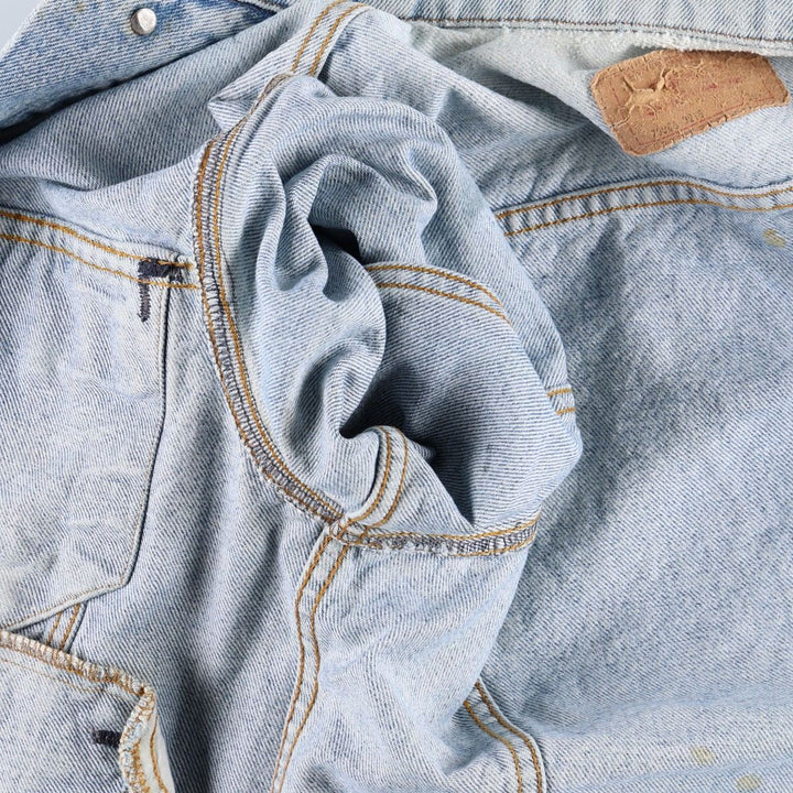 80s-90'S Levi's denim jacket, made in USA, men's size S (approx.), vintage. unclear blue type Vintage Second Hand