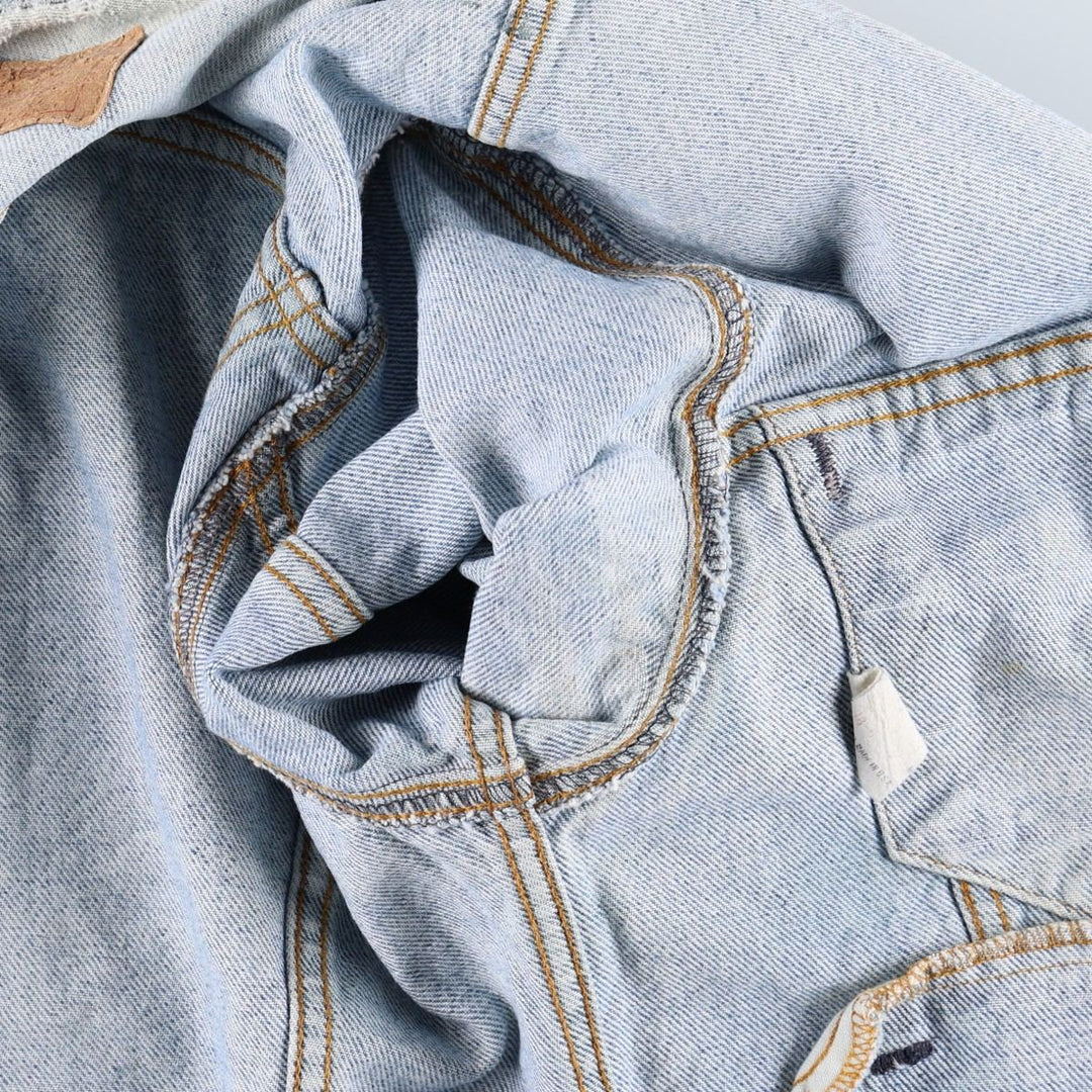 80s-90'S Levi's denim jacket, made in USA, men's size S (approx.), vintage. unclear blue type Vintage Second Hand