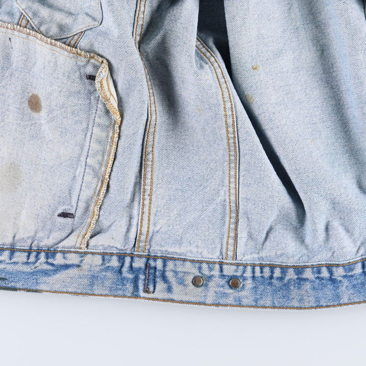 80s-90'S Levi's denim jacket, made in USA, men's size S (approx.), vintage. unclear blue type Vintage Second Hand