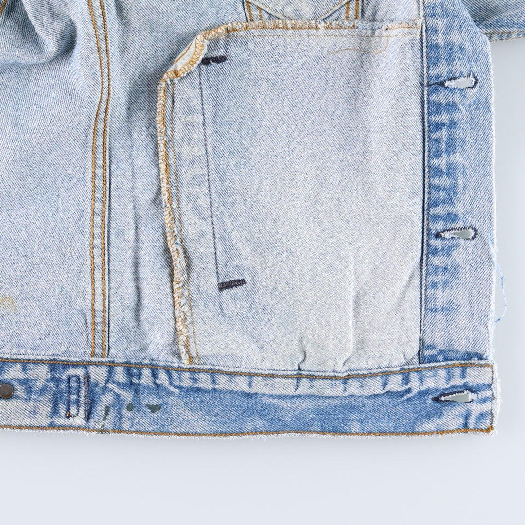 80s-90'S Levi's denim jacket, made in USA, men's size S (approx.), vintage. unclear blue type Vintage Second Hand