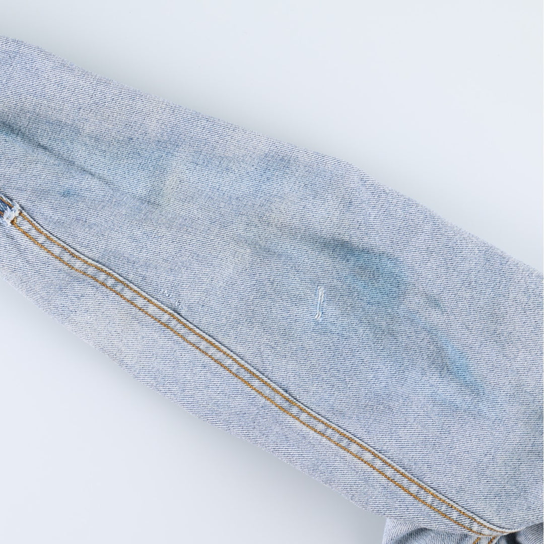 80s-90'S Levi's denim jacket, made in USA, men's size S (approx.), vintage. unclear blue type Vintage Second Hand