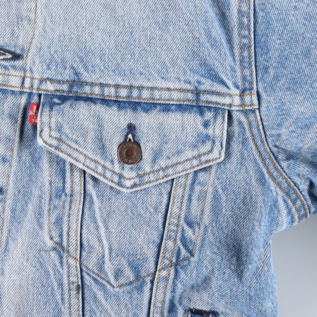 80s-90'S Levi's denim jacket, made in USA, men's size S (approx.), vintage. unclear blue type Vintage Second Hand