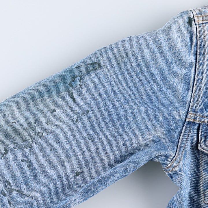 80s-90'S Levi's denim jacket, made in USA, men's size S (approx.), vintage. unclear blue type Vintage Second Hand