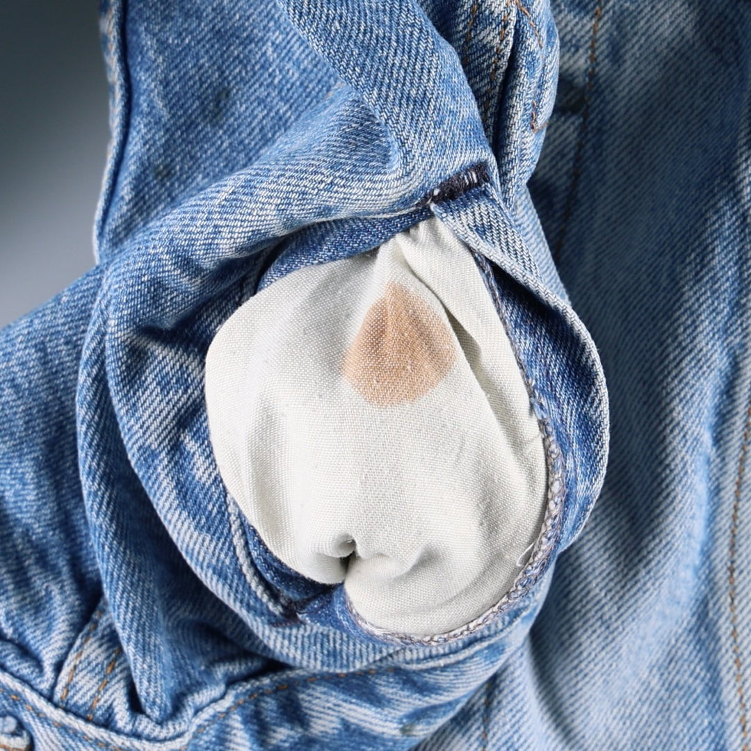 80s-90'S Levi's denim jacket, made in USA, men's size S (approx.), vintage. unclear blue type Vintage Second Hand
