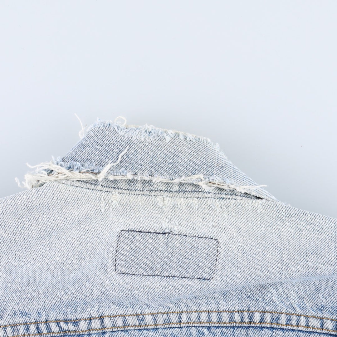 80s-90'S Levi's denim jacket, made in USA, men's size S (approx.), vintage. unclear blue type Vintage Second Hand