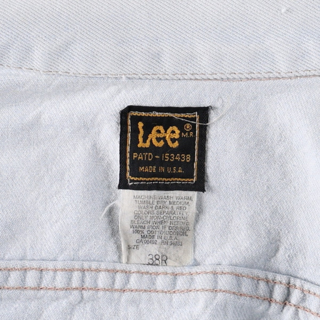 1980'S Lee RIDERS Denim Jacket, Made in USA, Men's Size M (approx.), Vintage cotton Blue type light blue Vintage Second Hand