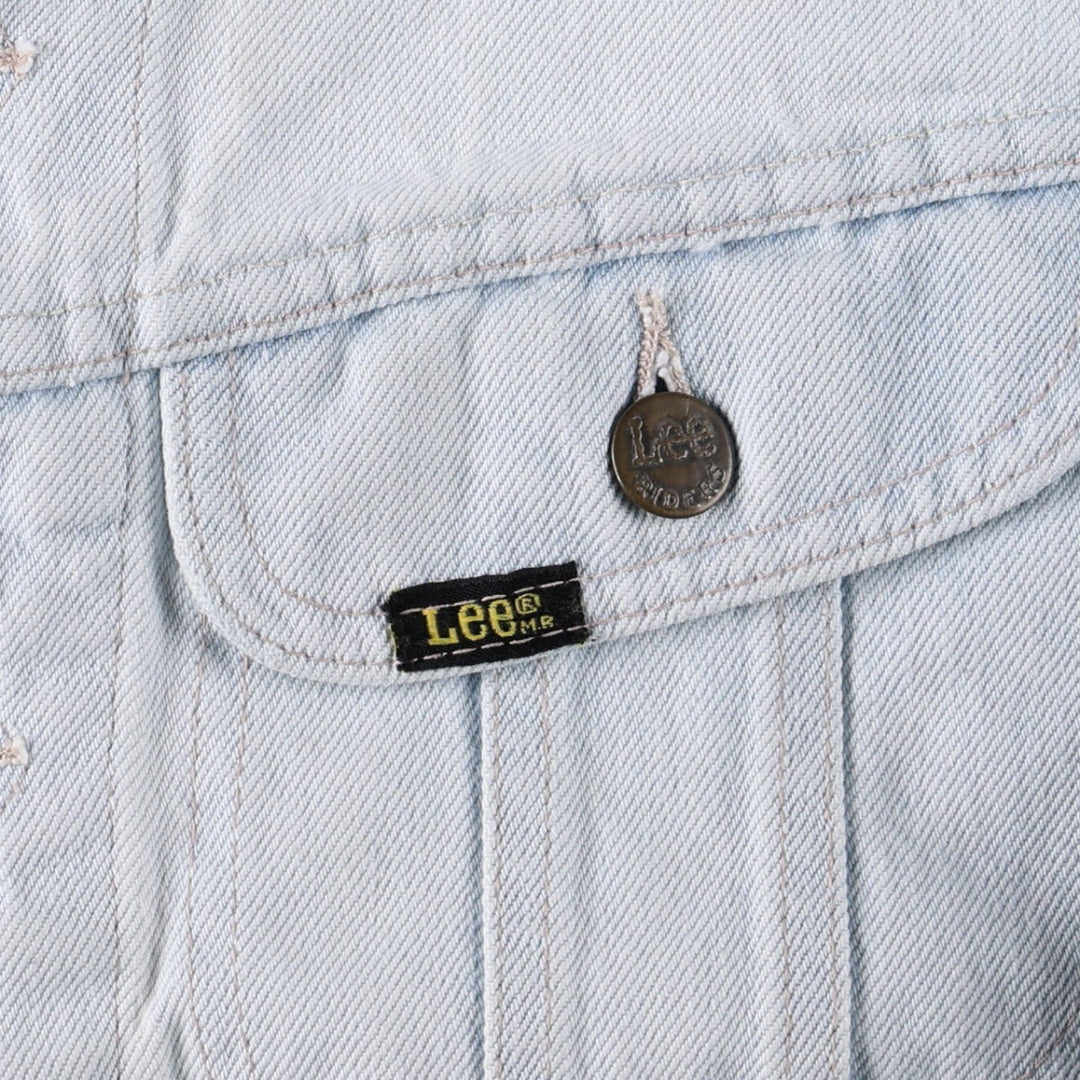 1980'S Lee RIDERS Denim Jacket, Made in USA, Men's Size M (approx.), Vintage cotton Blue type light blue Vintage Second Hand