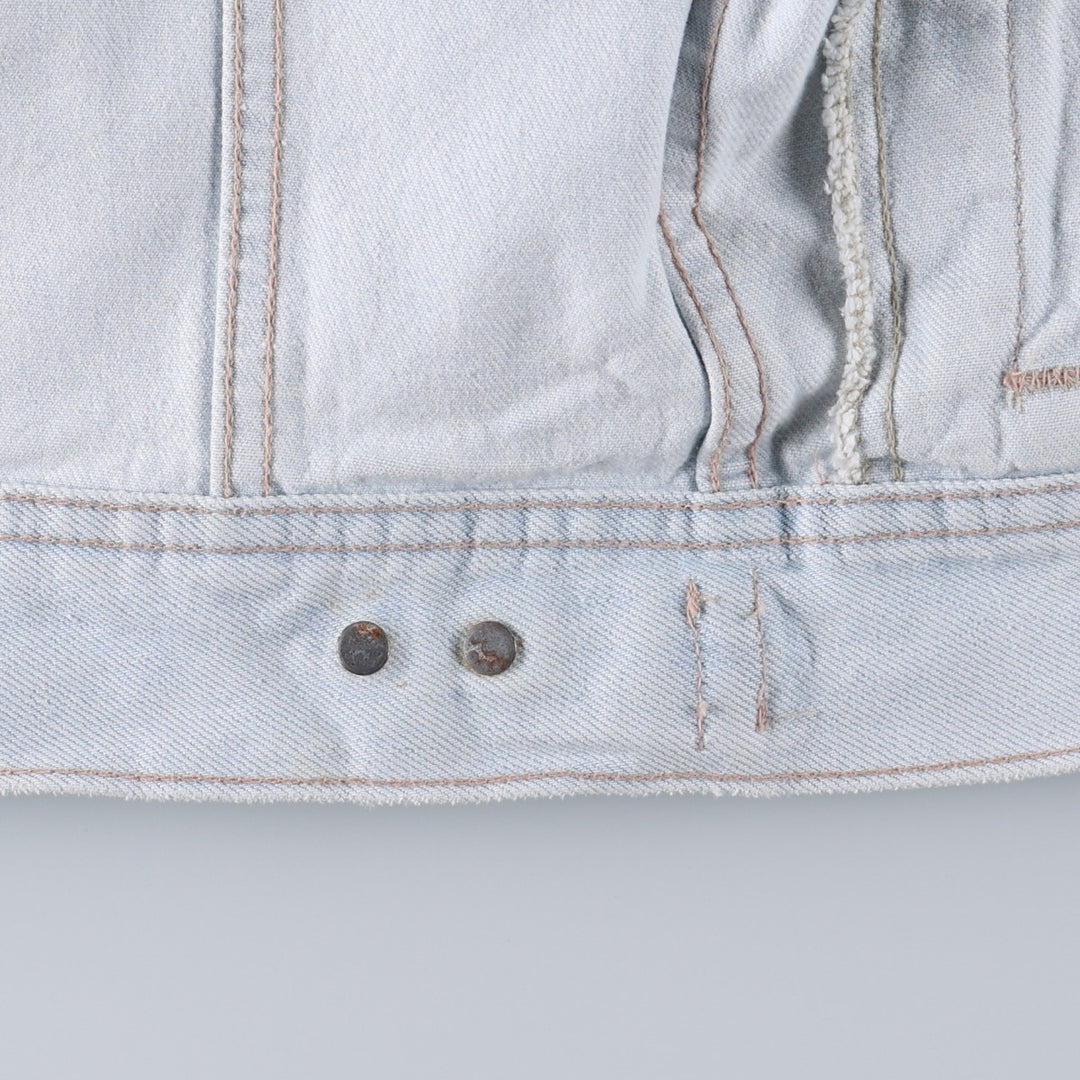 1980'S Lee RIDERS Denim Jacket, Made in USA, Men's Size M (approx.), Vintage cotton Blue type light blue Vintage Second Hand