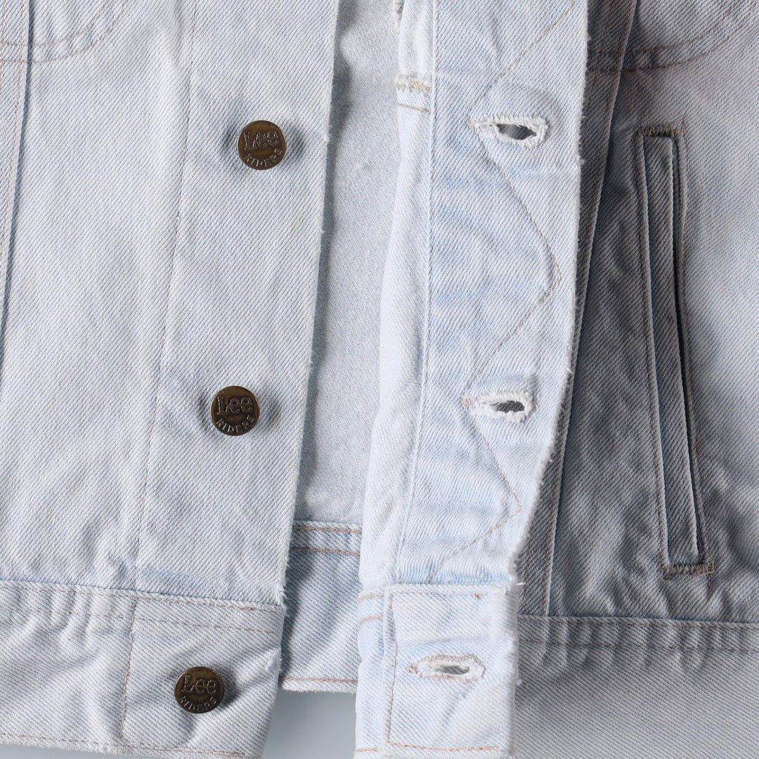 1980'S Lee RIDERS Denim Jacket, Made in USA, Men's Size M (approx.), Vintage cotton Blue type light blue Vintage Second Hand
