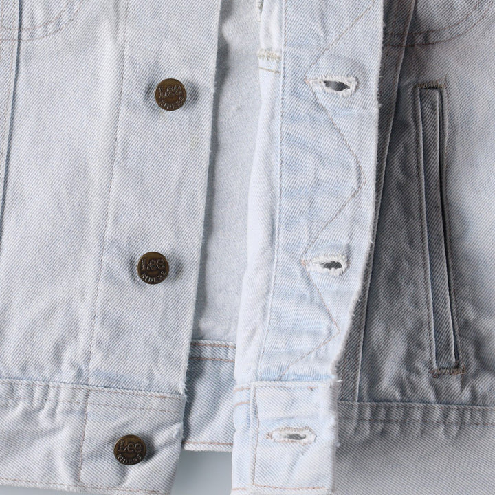 1980'S Lee RIDERS Denim Jacket, Made in USA, Men's Size M (approx.), Vintage cotton Blue type light blue Vintage Second Hand
