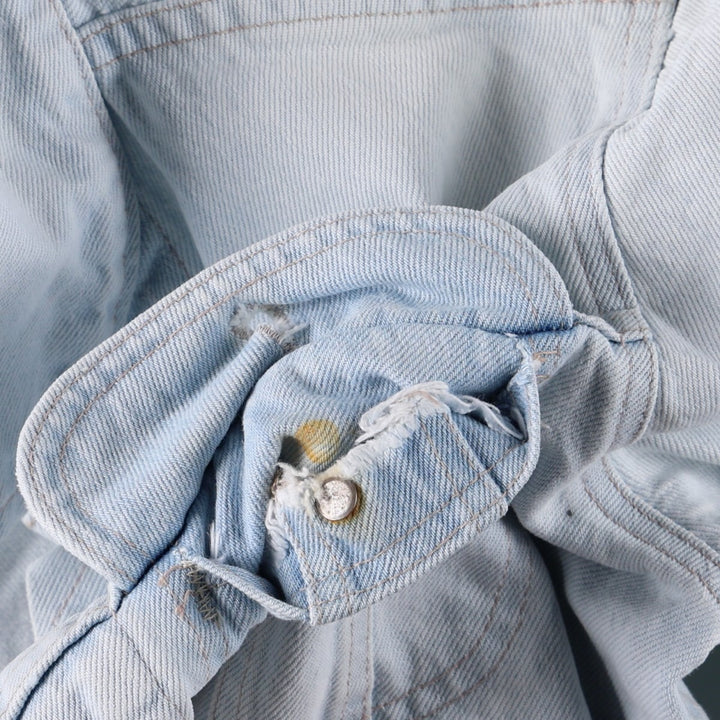 1980'S Lee RIDERS Denim Jacket, Made in USA, Men's Size M (approx.), Vintage cotton Blue type light blue Vintage Second Hand