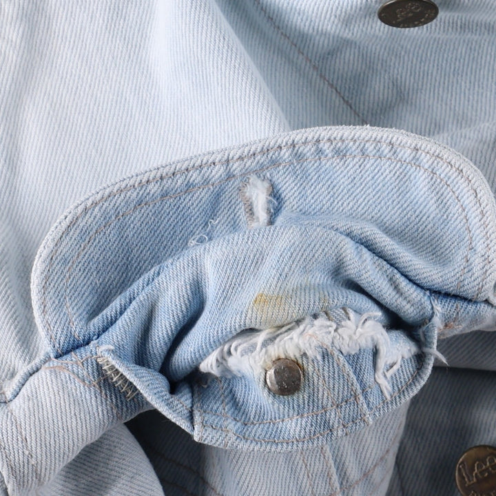 1980'S Lee RIDERS Denim Jacket, Made in USA, Men's Size M (approx.), Vintage cotton Blue type light blue Vintage Second Hand