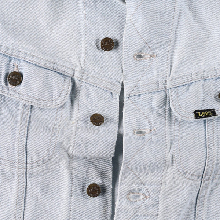 1980'S Lee RIDERS Denim Jacket, Made in USA, Men's Size M (approx.), Vintage cotton Blue type light blue Vintage Second Hand