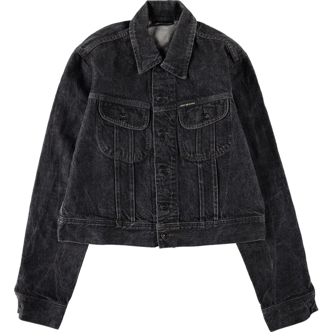 DKNY Jeans Black Denim Jacket (G-Jean) - Made in Italy - Women's Size L (approx.) cotton black type Vintage Second Hand