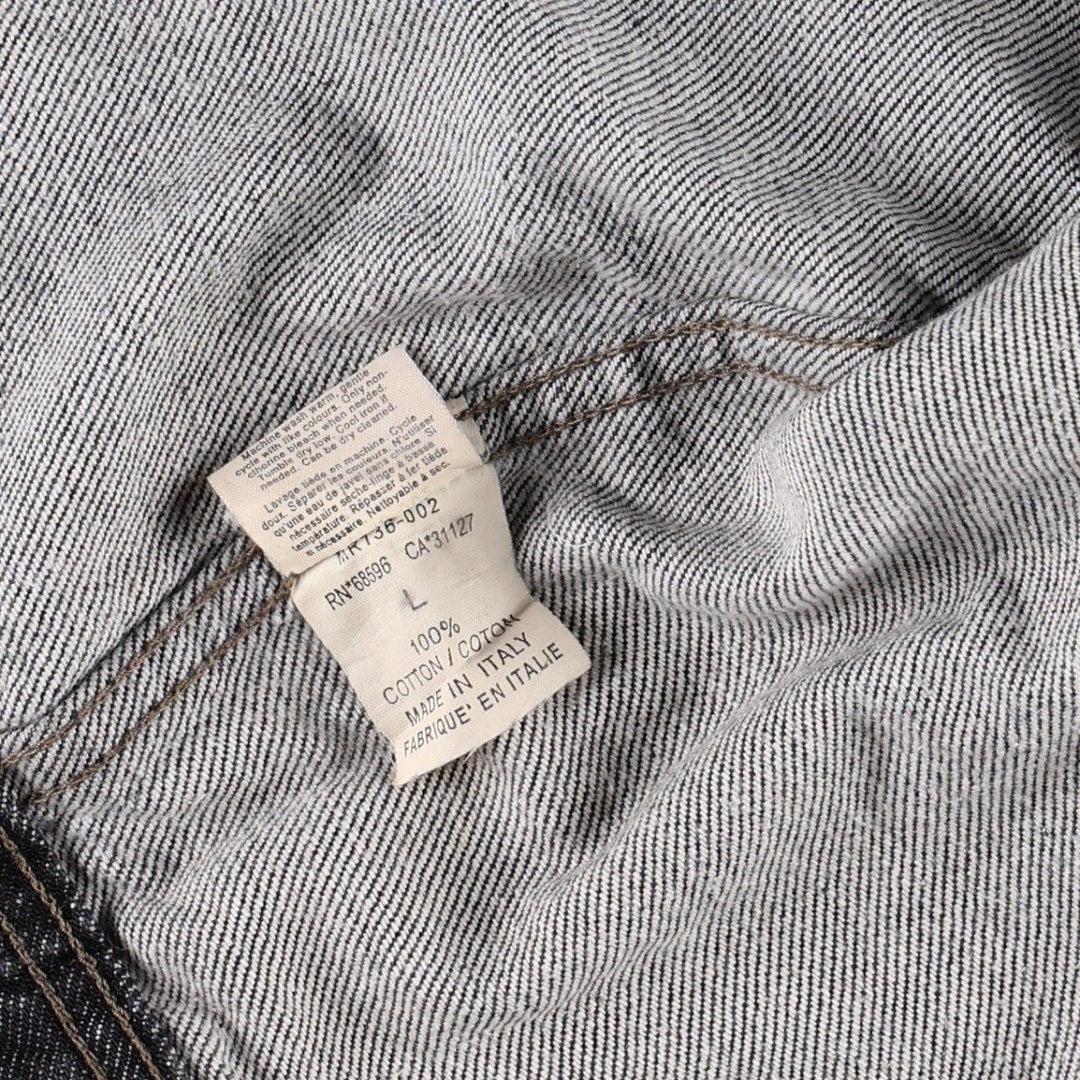 DKNY Jeans Black Denim Jacket (G-Jean) - Made in Italy - Women's Size L (approx.) cotton black type Vintage Second Hand