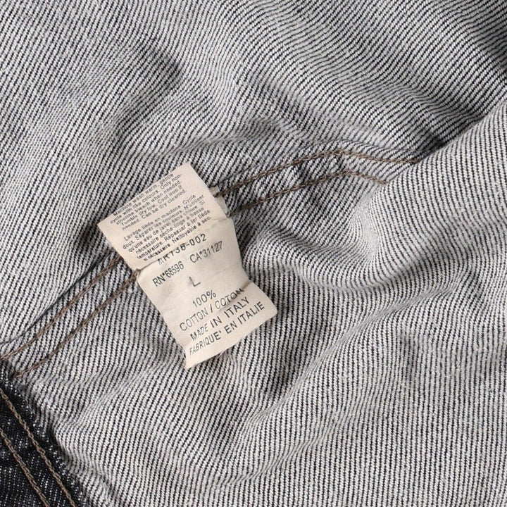 DKNY Jeans Black Denim Jacket (G-Jean) - Made in Italy - Women's Size L (approx.) cotton black type Vintage Second Hand