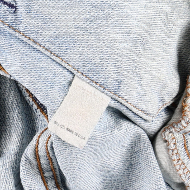~90'S Levi's Painted Denim Jacket, Made in USA, Women's Size M (Equivalent), Vintage unclear blue type Vintage Second Hand