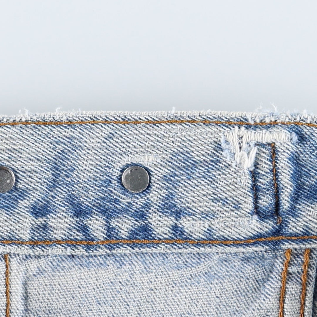 ~90'S Levi's Painted Denim Jacket, Made in USA, Women's Size M (Equivalent), Vintage unclear blue type Vintage Second Hand