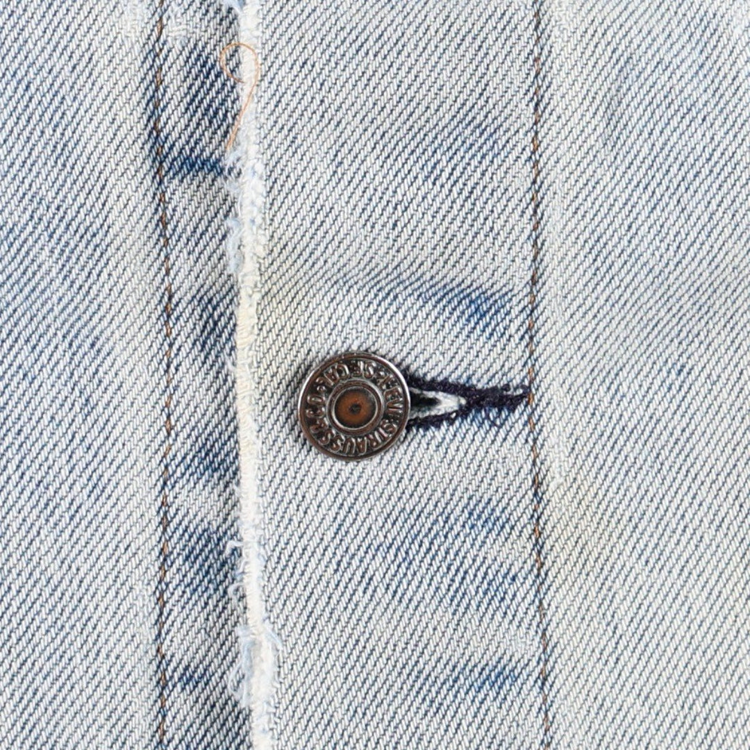 ~90'S Levi's Painted Denim Jacket, Made in USA, Women's Size M (Equivalent), Vintage unclear blue type Vintage Second Hand