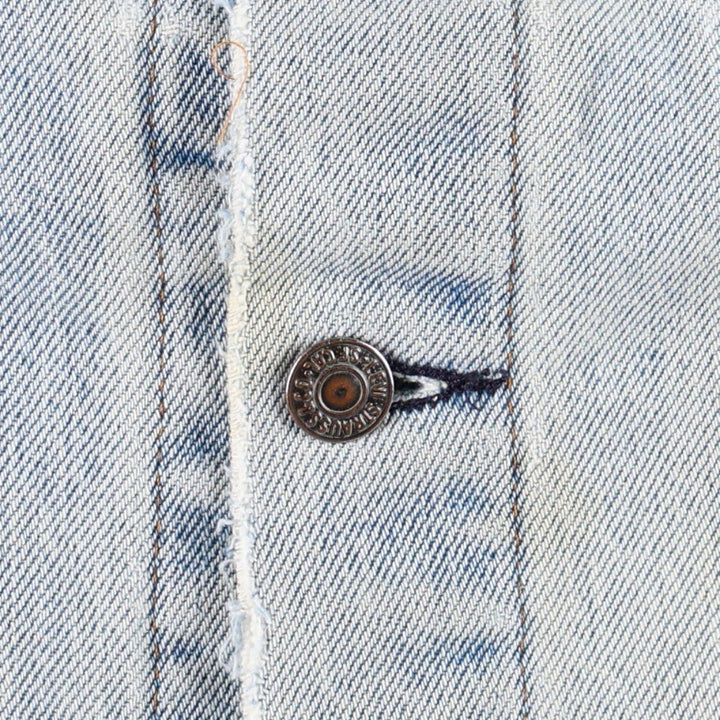 ~90'S Levi's Painted Denim Jacket, Made in USA, Women's Size M (Equivalent), Vintage unclear blue type Vintage Second Hand