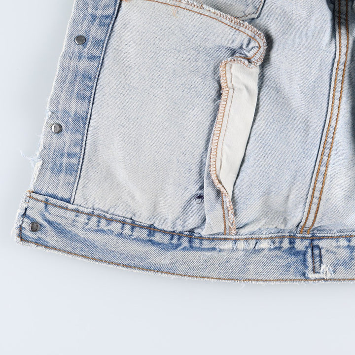 ~90'S Levi's Painted Denim Jacket, Made in USA, Women's Size M (Equivalent), Vintage unclear blue type Vintage Second Hand