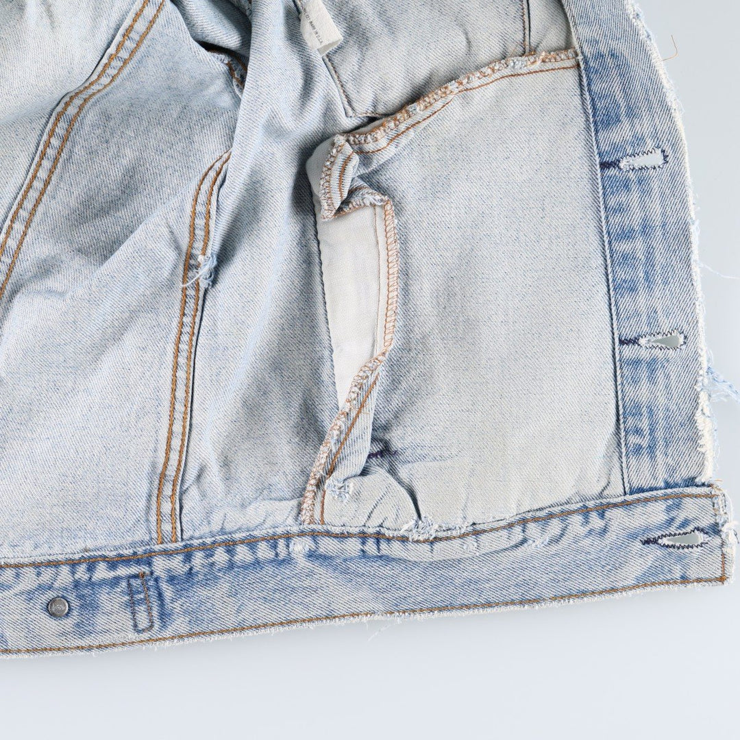 ~90'S Levi's Painted Denim Jacket, Made in USA, Women's Size M (Equivalent), Vintage unclear blue type Vintage Second Hand