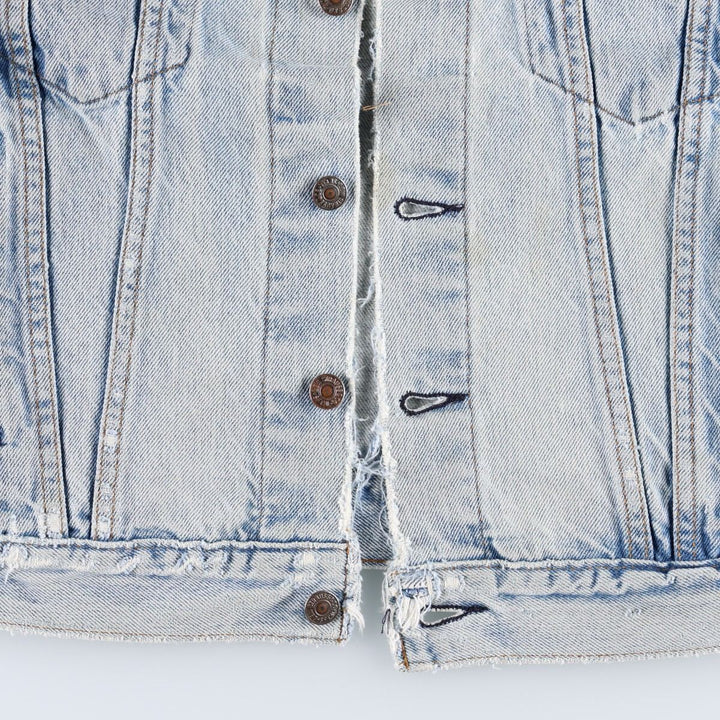 ~90'S Levi's Painted Denim Jacket, Made in USA, Women's Size M (Equivalent), Vintage unclear blue type Vintage Second Hand