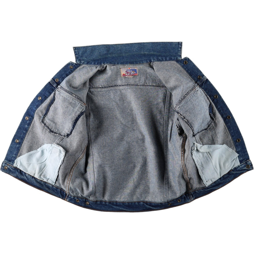 Diamond Double U Denim Jacket (Men's Size M, equivalent to vintage) cotton blue type Vintage Second Hand