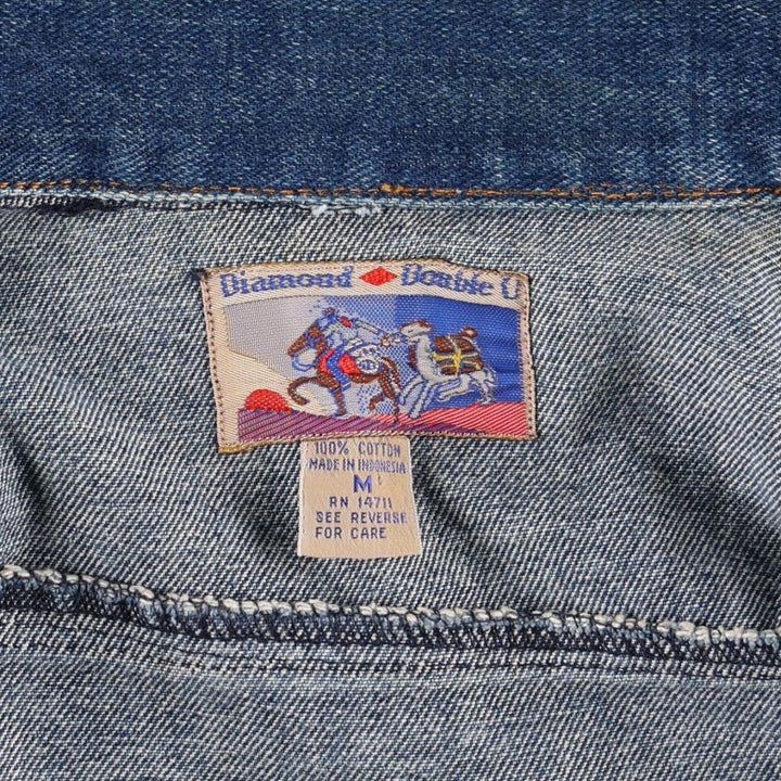 Diamond Double U Denim Jacket (Men's Size M, equivalent to vintage) cotton blue type Vintage Second Hand