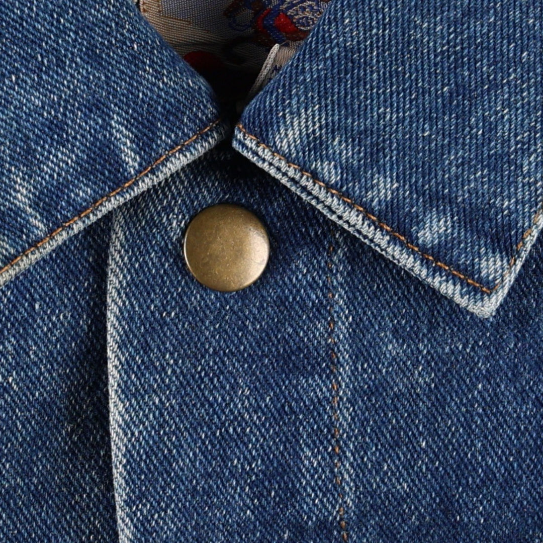 Diamond Double U Denim Jacket (Men's Size M, equivalent to vintage) cotton blue type Vintage Second Hand