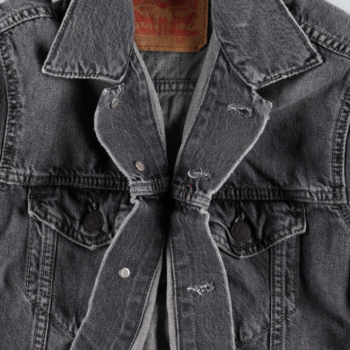 Levi's black denim jacket (women's size S) cotton black type Vintage Second Hand