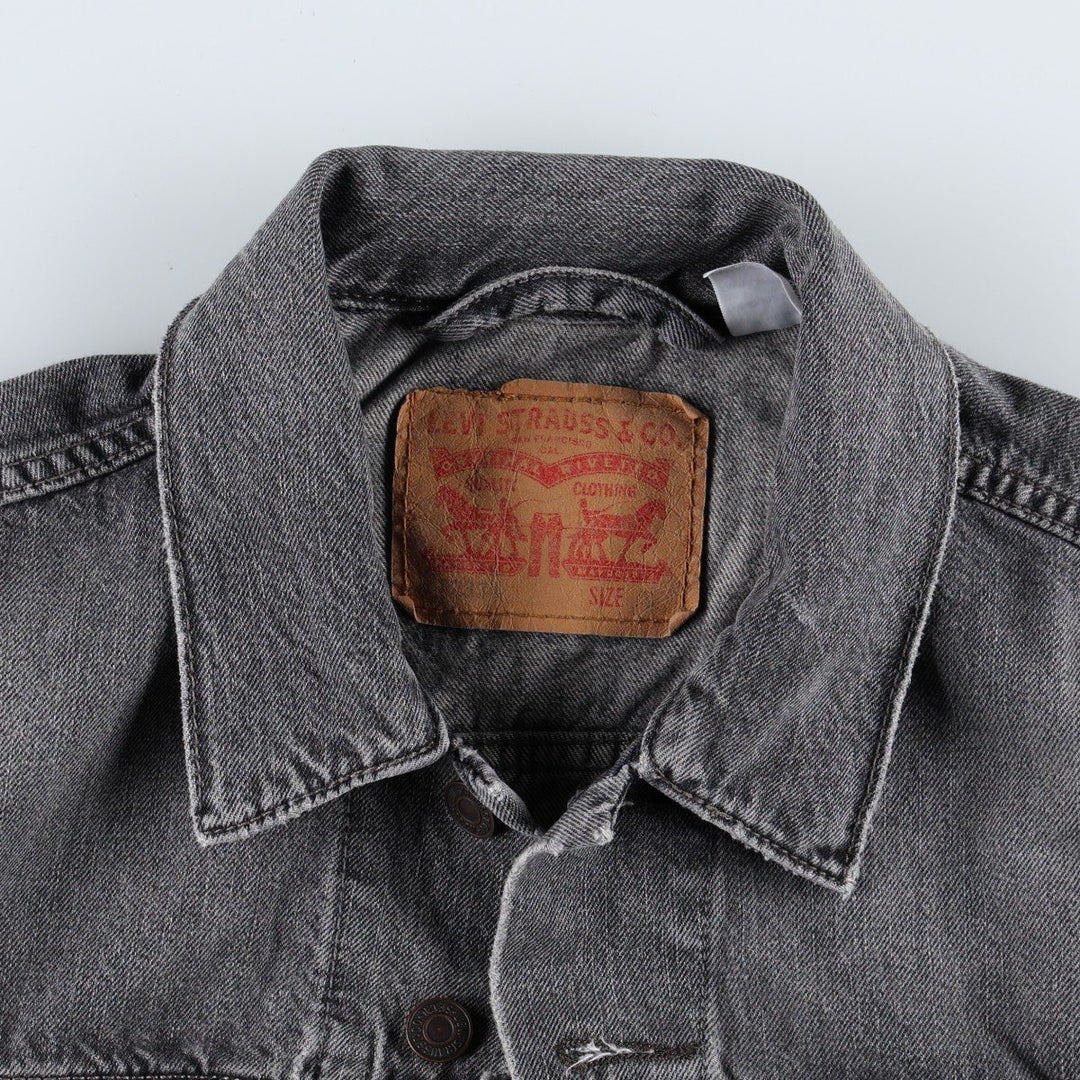 Levi's black denim jacket (women's size S) cotton black type Vintage Second Hand