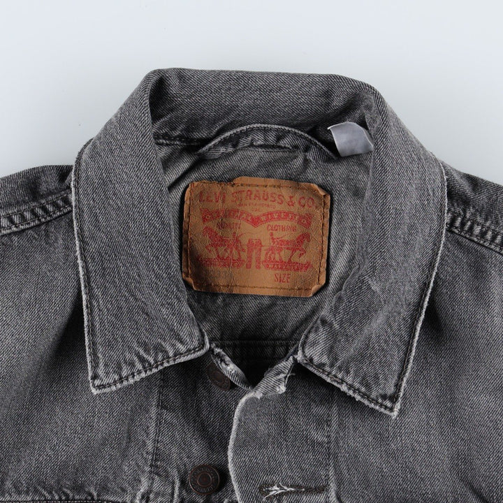 Levi's black denim jacket (women's size S) cotton black type Vintage Second Hand