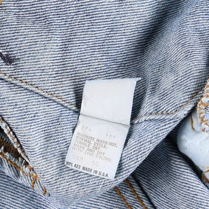 90'S Levi's denim jacket, made in USA, men's size XS equivalent, vintage. cotton blue type Vintage Second Hand