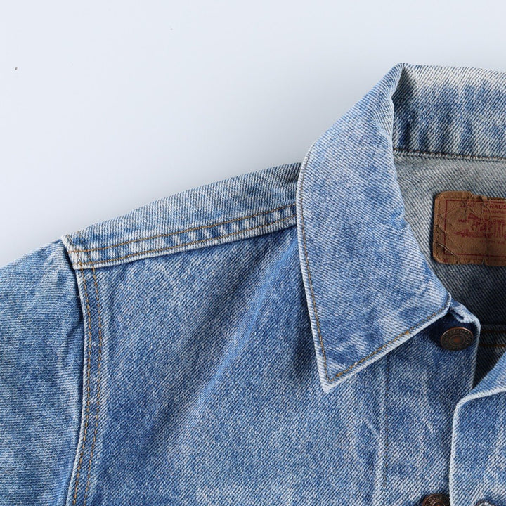 90'S Levi's denim jacket, made in USA, men's size XS equivalent, vintage. cotton blue type Vintage Second Hand