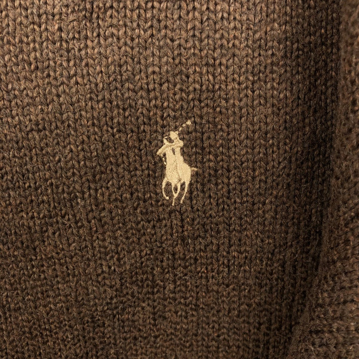 Ralph Lauren POLO by Ralph Lauren Cotton Knit Sweater Men's L size cotton brown type Vintage Second Hand